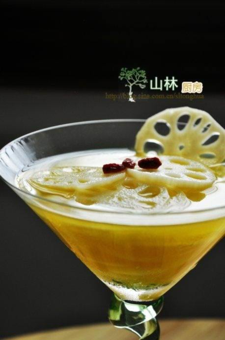 橙汁藕片的做法