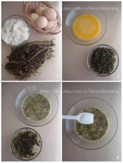 香椿蛋饼饭团的做法