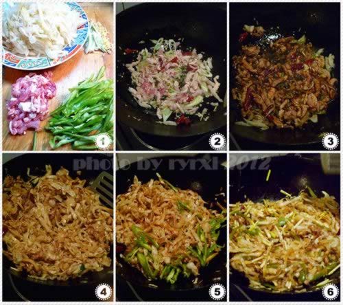 尖椒肉丝炒酸菜的做法