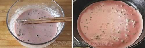 双色苋菜蛋卷饼的做法