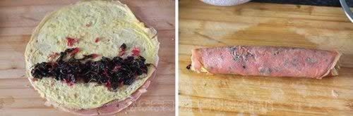 双色苋菜蛋卷饼的做法