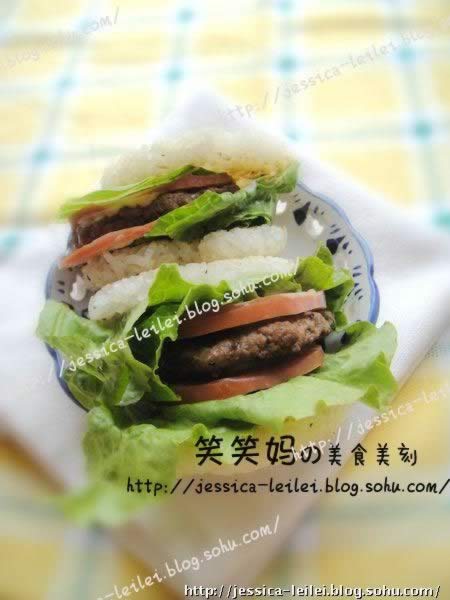 牛肉米汉堡的做法