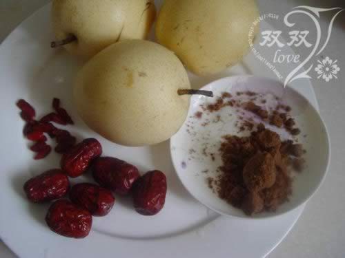 红糖大枣炖雪梨的做法