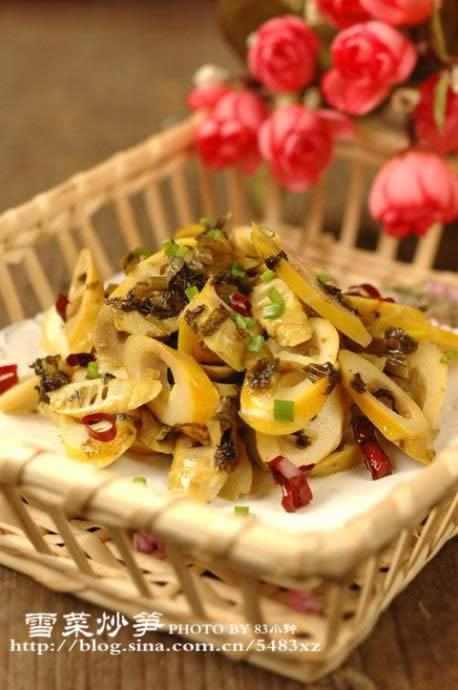 雪菜炒笋的做法