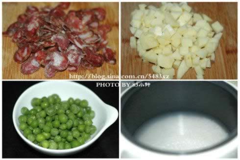 腊肠土豆焖饭的做法