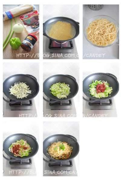 牛排炒意面的做法