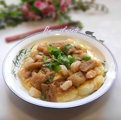 竹荪虾仁烩玉子豆腐的做法