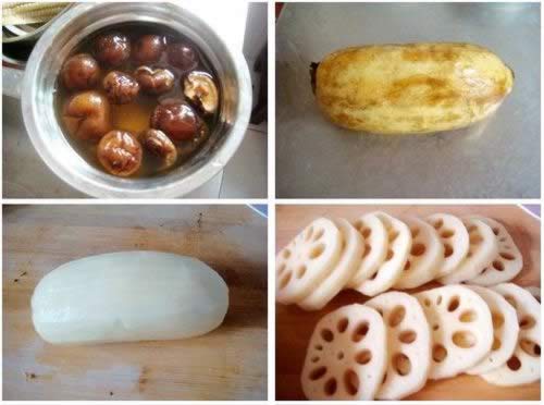 冬菇藕夹的做法