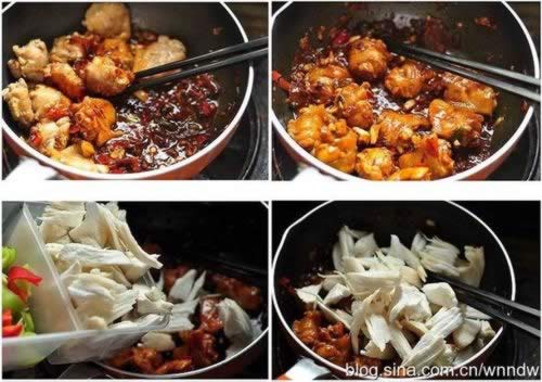 鲍菇香辣啤酒翅的做法