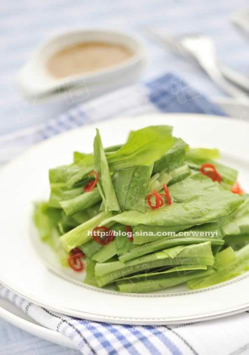 麻酱油麦菜的做法