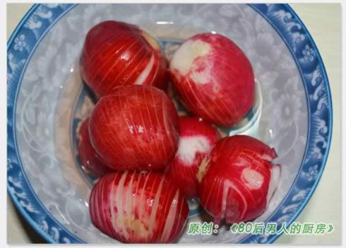 凉拌樱桃小萝卜的做法