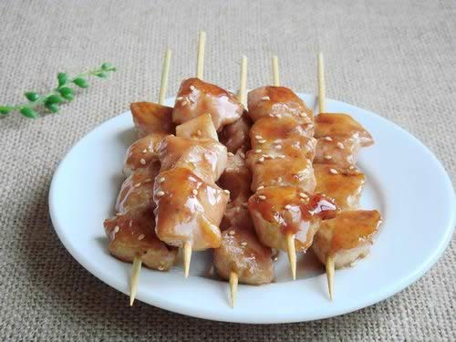 自制蜜汁鸡肉串的做法