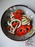 芥末红椒鱿鱼圈的做法