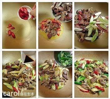 葱炒鹅胗的做法
