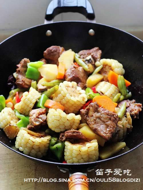 铁锅杂蔬排骨的做法,怎么做,如何做好吃,图解详细步骤的做法