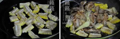 甜玉米焖猪展骨的做法