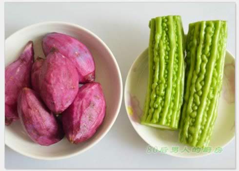 紫薯苦瓜圈的做法
