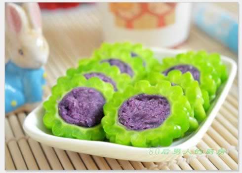 紫薯苦瓜圈的做法