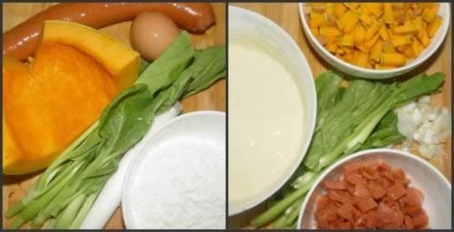 南瓜火腿疙瘩汤的做法