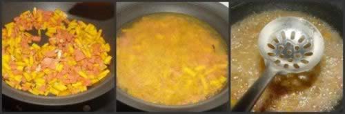 南瓜火腿疙瘩汤的做法