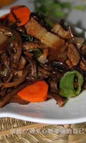 茶树菇小炒肉的做法