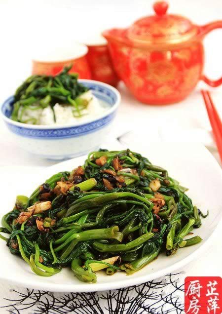 豆豉蒜蓉空心菜的做法