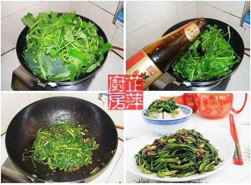 豆豉蒜蓉空心菜的做法