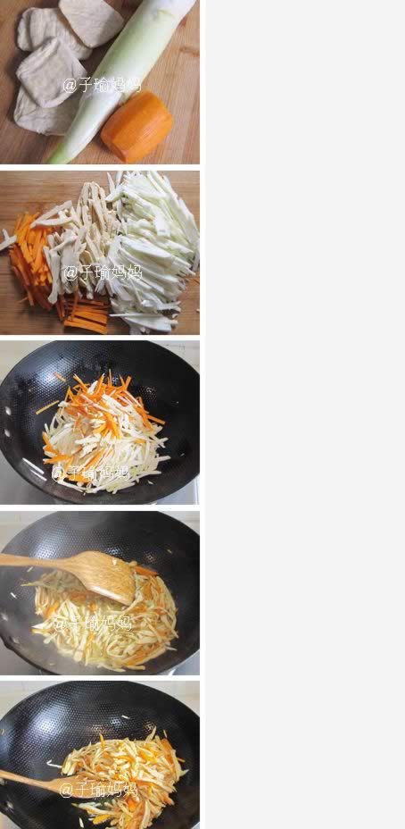 素炒三丝的做法