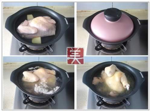 白切鸡和鸡汤杂菇煲的做法