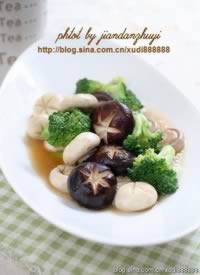 蚝油双菇西兰花的做法,怎么做,如何做好吃,图解详细步骤的做法