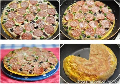 平底锅红肠全麦发糕饼的做法