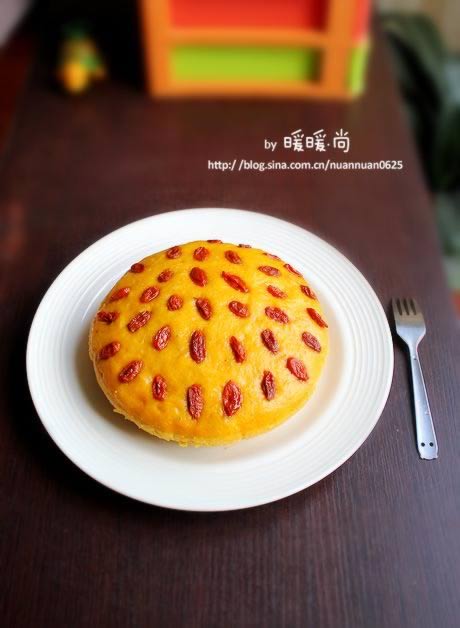 南瓜枸杞子发糕的做法