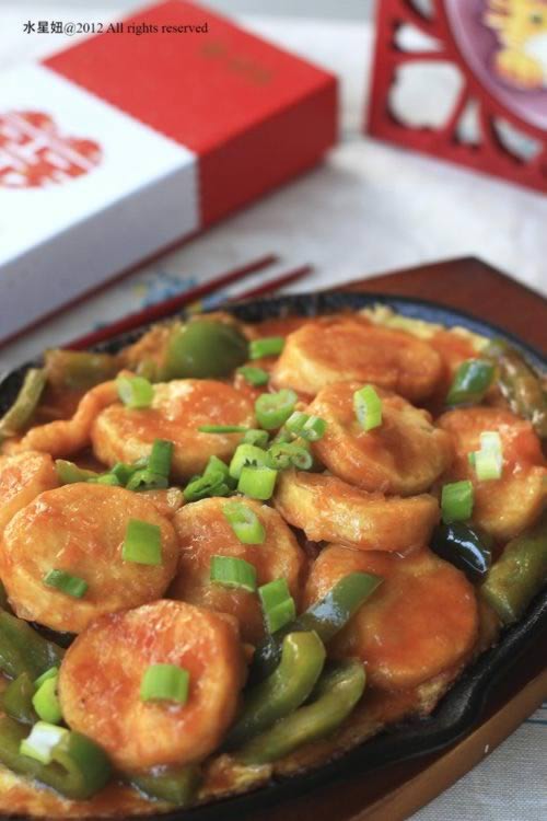 铁板日本豆腐的做法