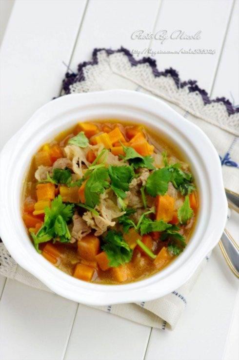 番薯肥牛汤的做法