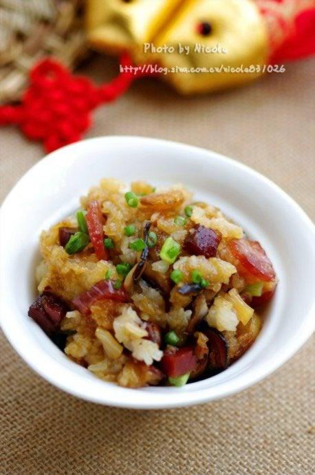 生炒腊味糯米饭的做法