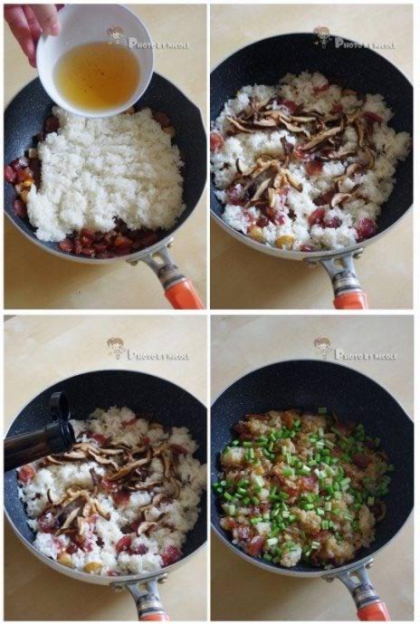 生炒腊味糯米饭的做法