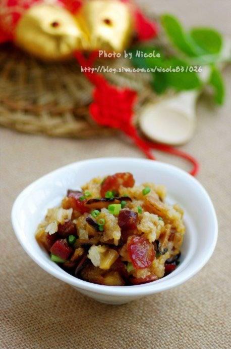 生炒腊味糯米饭的做法