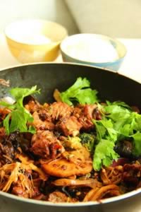 荤素搭配干锅排骨的做法,怎么做,如何做好吃,图解详细步骤的做法