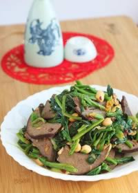 酱猪肝拌菠菜的做法,怎么做,如何做好吃,图解详细步骤的做法