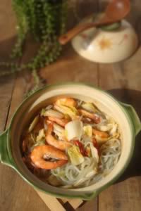 白菜粉条鲜虾煲的做法,怎么做,如何做好吃,图解详细步骤的做法