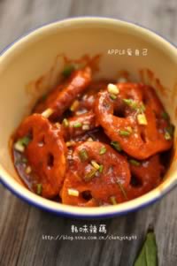 独家秘制韩味辣藕片的做法,怎么做,如何做好吃,图解详细步骤的做法