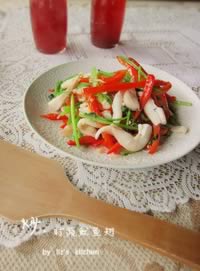 鱿鱼翅炒时蔬的做法,怎么做,如何做好吃,图解详细步骤的做法