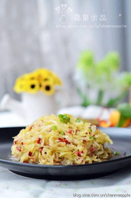 凉拌圆白菜的做法