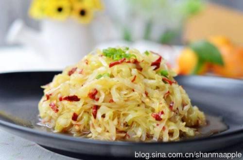 凉拌圆白菜的做法