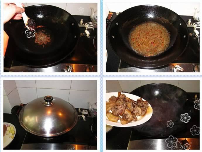 魔芋焖鸭的做法