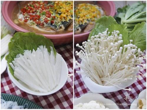 鸳鸯剁椒鱼头火锅的做法