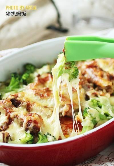 猪扒焗饭的做法