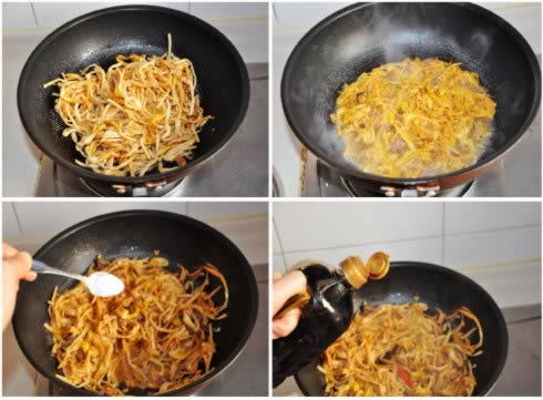 肉丝烧黄花菜的做法