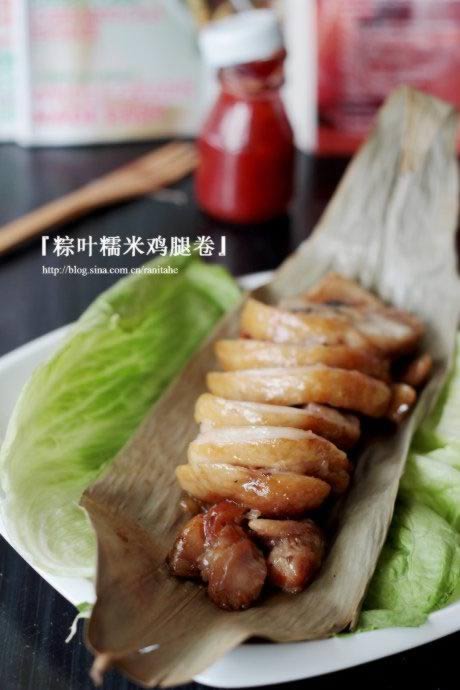 粽叶糯米鸡腿卷的做法