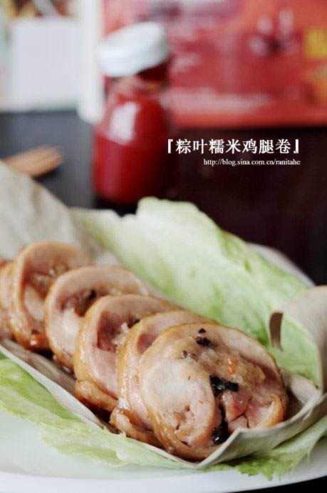 粽叶糯米鸡腿卷的做法